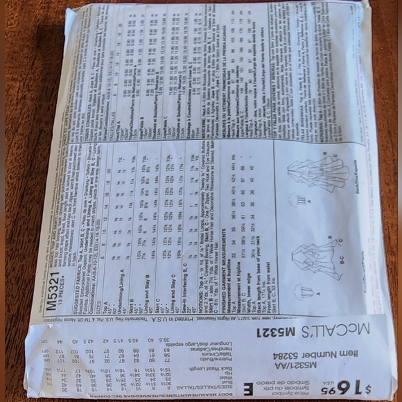 McCall's gown "Bridal Elegance" sewing pattern #M5321, sz: 6-12, NEW! - Picture 12 of 13